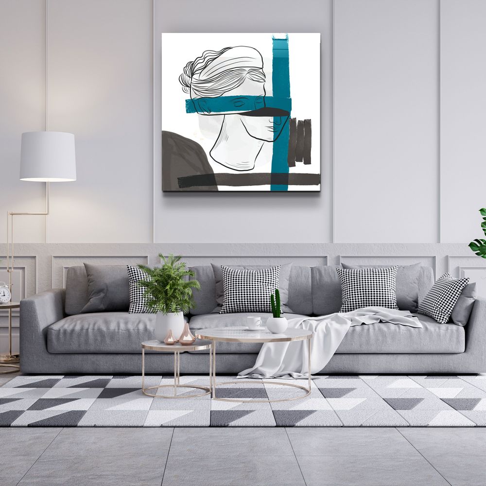 Other wall decoration - ・"Abstract Woman Portrait Painting"・Glass Wall Art | Artdesigna Glass Printing Wall Arts. - ARTDESIGNA