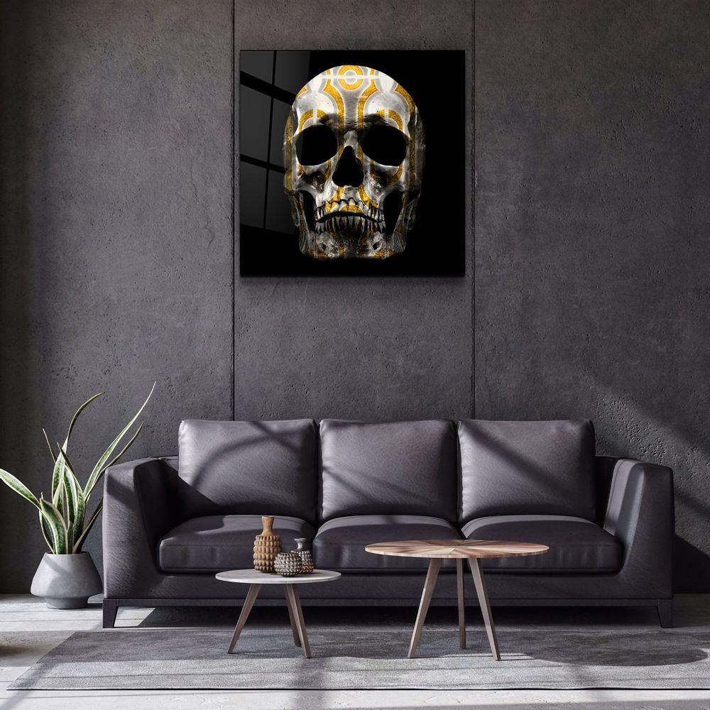 Autres décorations murales - ・"Abstract Skull"・Glass Wall Art | Artdesigna Glass Printing Wall Arts. - ARTDESIGNA
