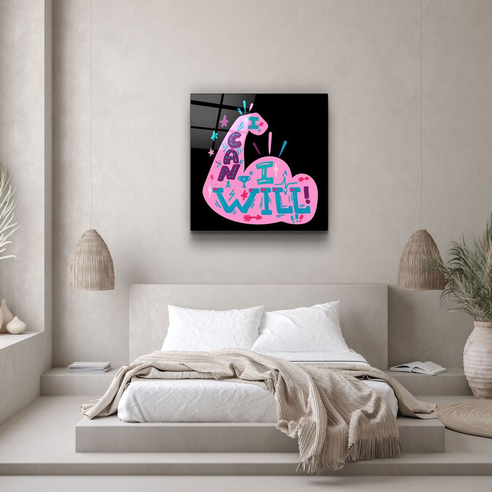 Other wall decoration - ・"I can I will"・Glass Wall Art | Artdesigna Glass Printing Wall Arts. - ARTDESIGNA