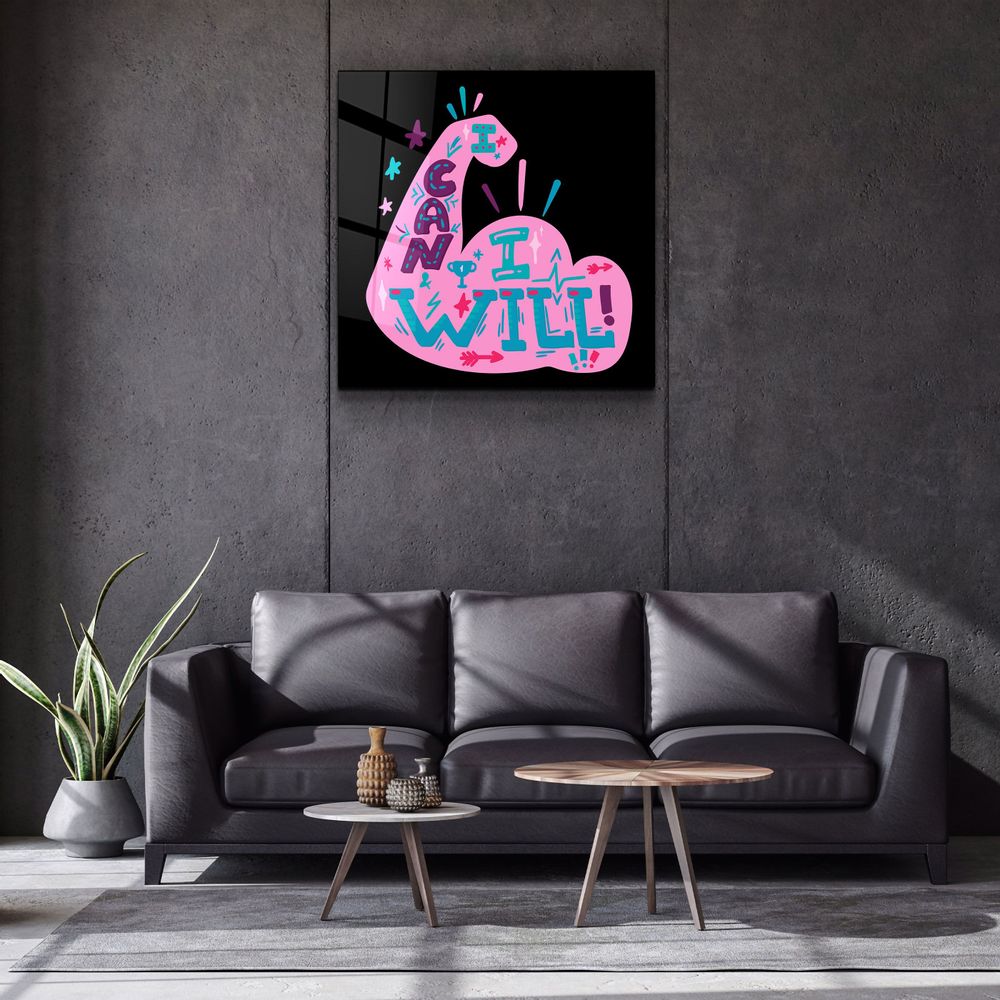 Other wall decoration - ・"I can I will"・Glass Wall Art | Artdesigna Glass Printing Wall Arts. - ARTDESIGNA