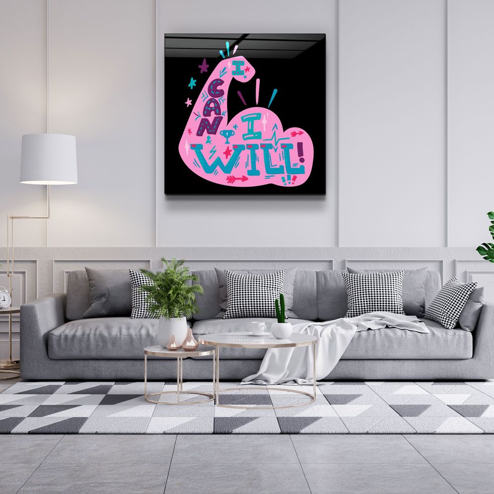 Other wall decoration - ・"I can I will"・Glass Wall Art | Artdesigna Glass Printing Wall Arts. - ARTDESIGNA