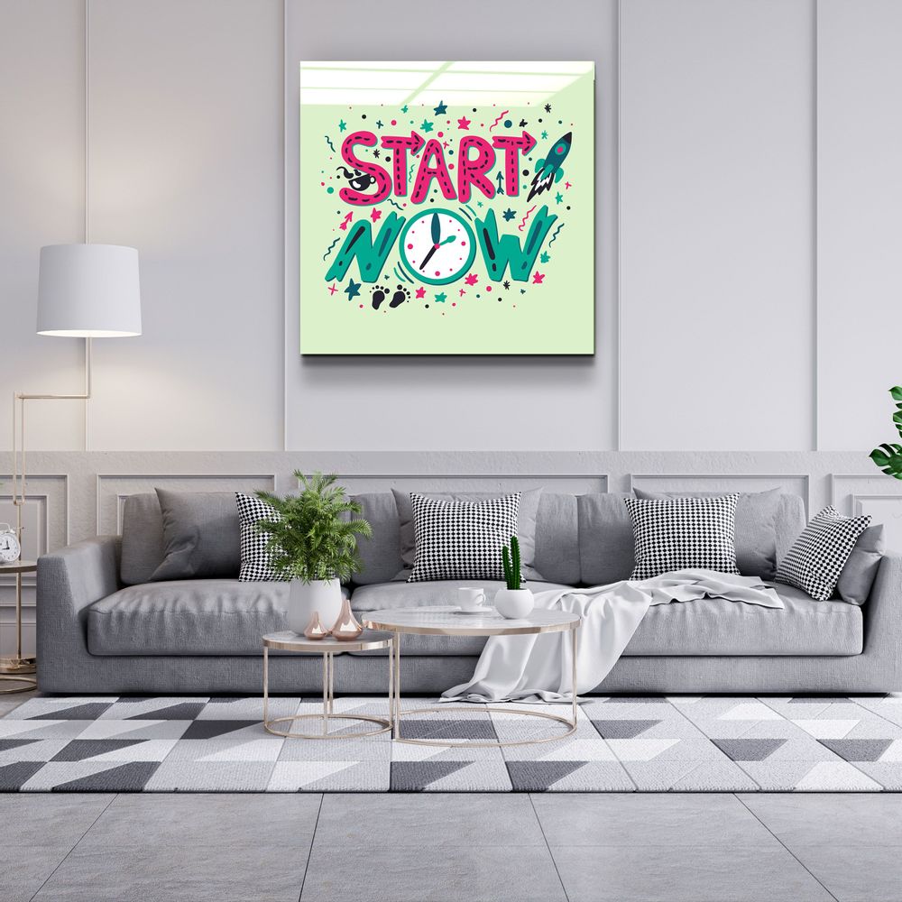 Autres décorations murales - ・"Start Now"・Glass Wall Art | Artdesigna Glass Printing Wall Arts. - ARTDESIGNA