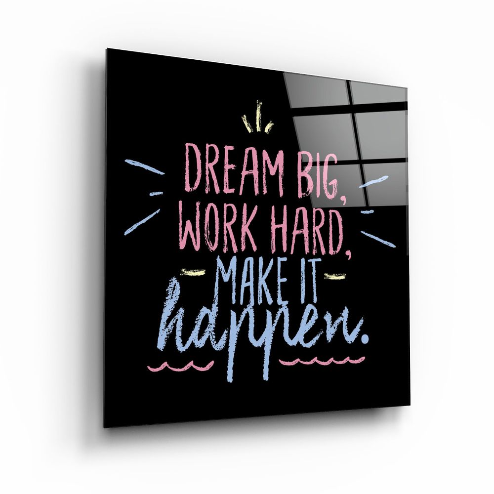 Other wall decoration - ・"Make It Happen"・Glass Wall Art | Artdesigna Glass Printing Wall Arts. - ARTDESIGNA