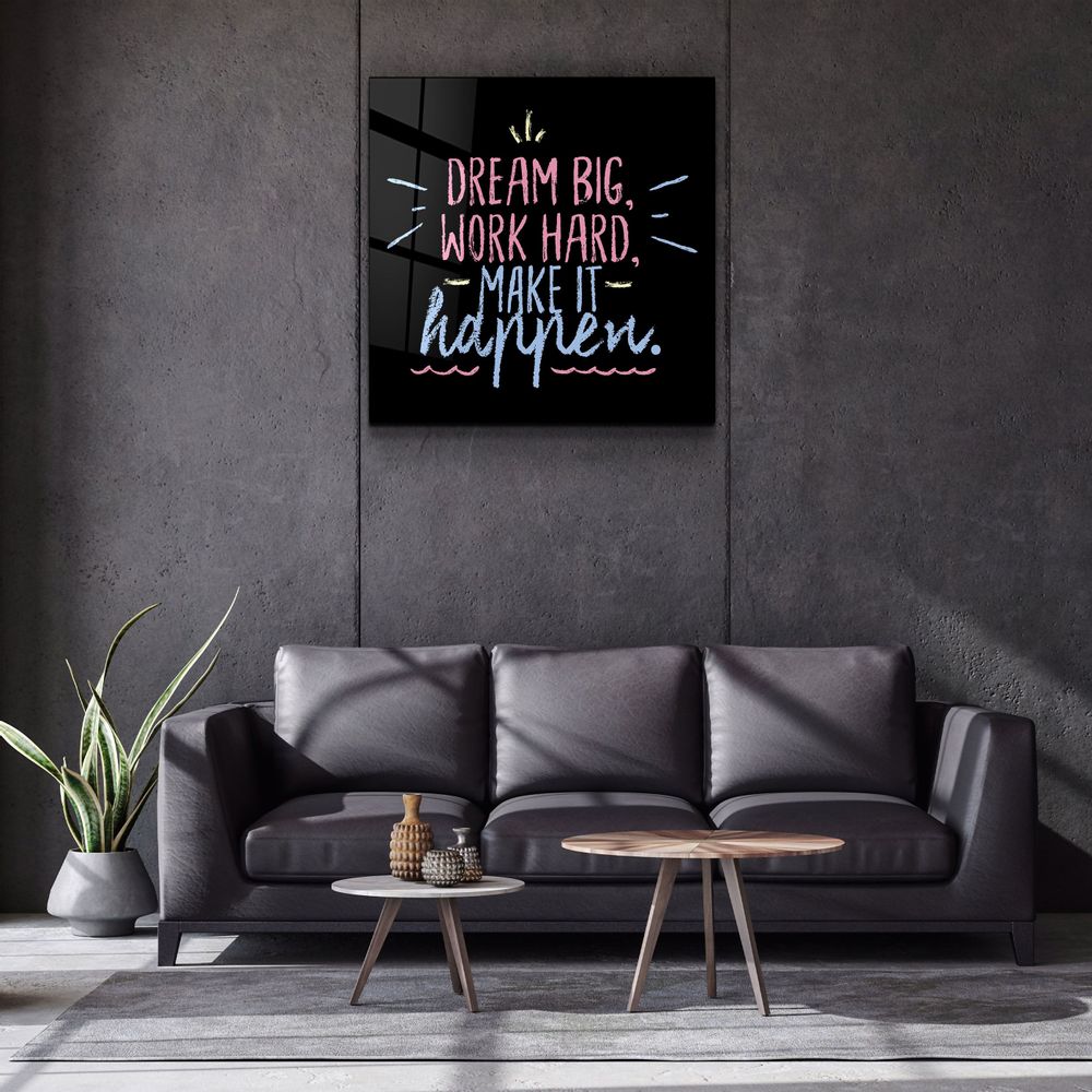 Other wall decoration - ・"Make It Happen"・Glass Wall Art | Artdesigna Glass Printing Wall Arts. - ARTDESIGNA