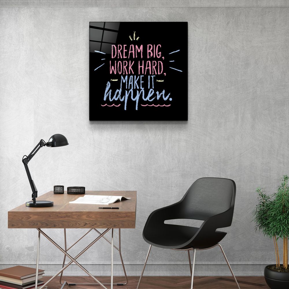 Other wall decoration - ・"Make It Happen"・Glass Wall Art | Artdesigna Glass Printing Wall Arts. - ARTDESIGNA