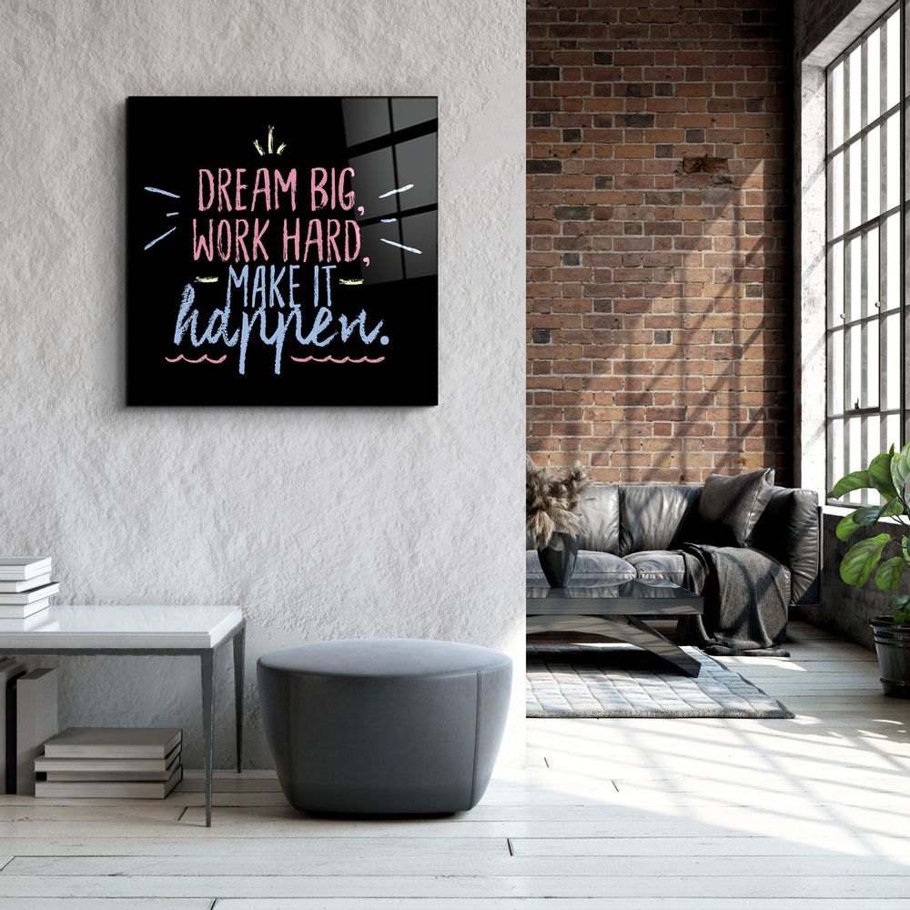 Other wall decoration - ・"Make It Happen"・Glass Wall Art | Artdesigna Glass Printing Wall Arts. - ARTDESIGNA
