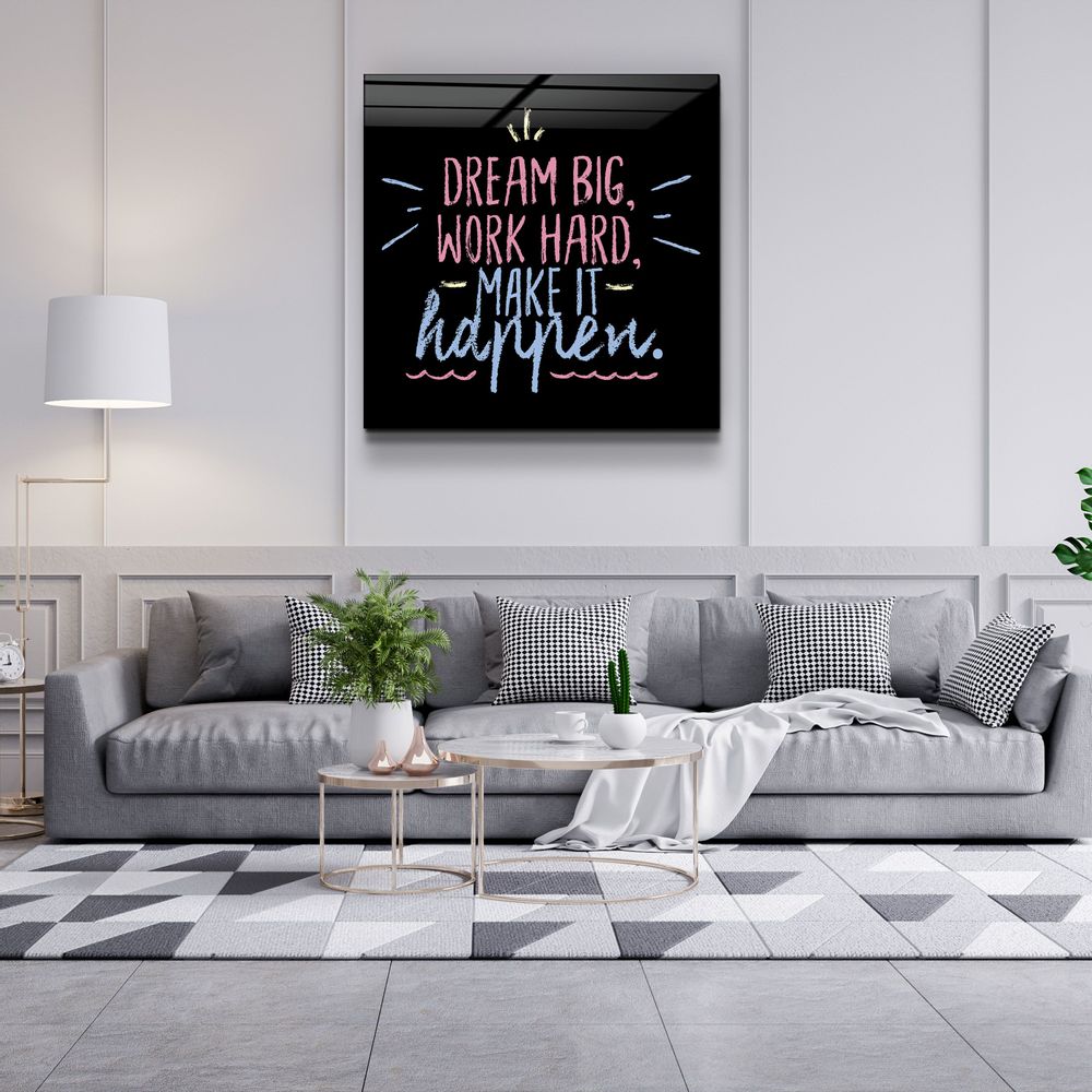 Other wall decoration - ・"Make It Happen"・Glass Wall Art | Artdesigna Glass Printing Wall Arts. - ARTDESIGNA