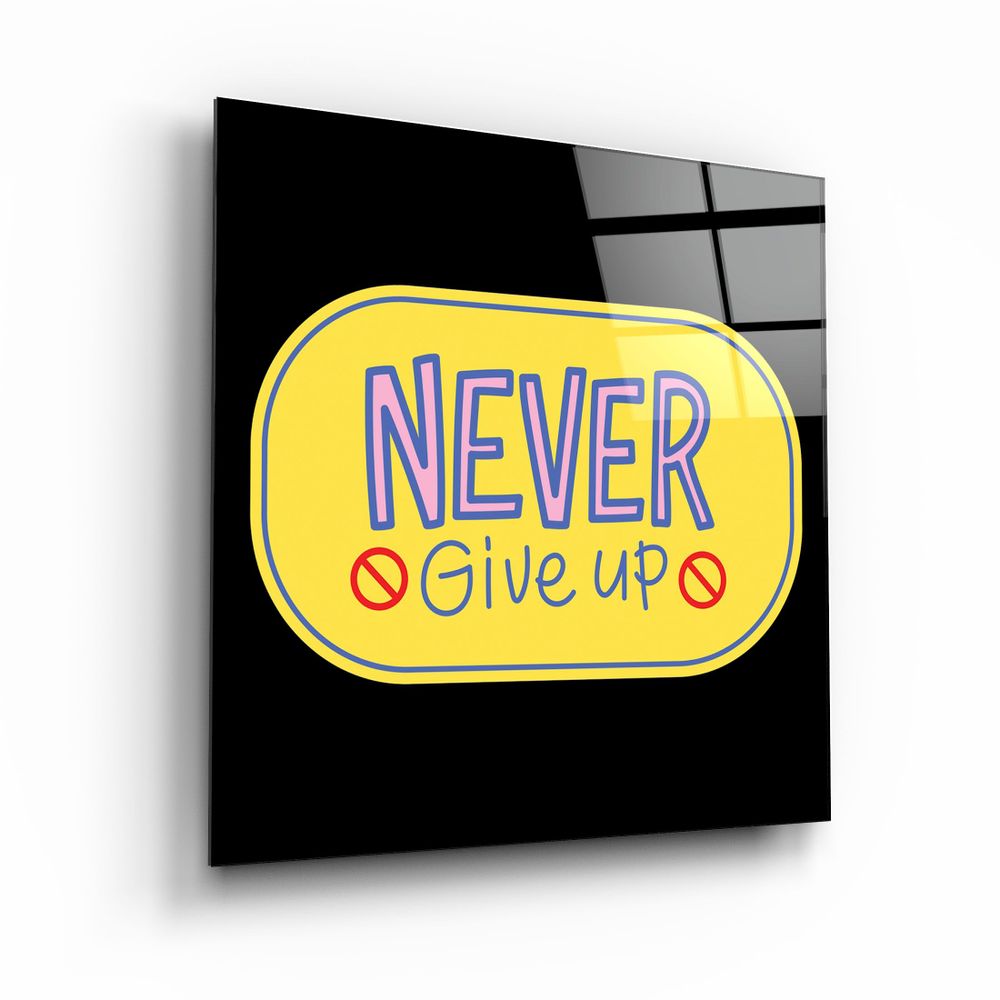 Autres décorations murales - ・"Never Give Up2"・Glass Wall Art | Artdesigna Glass Printing Wall Arts. - ARTDESIGNA