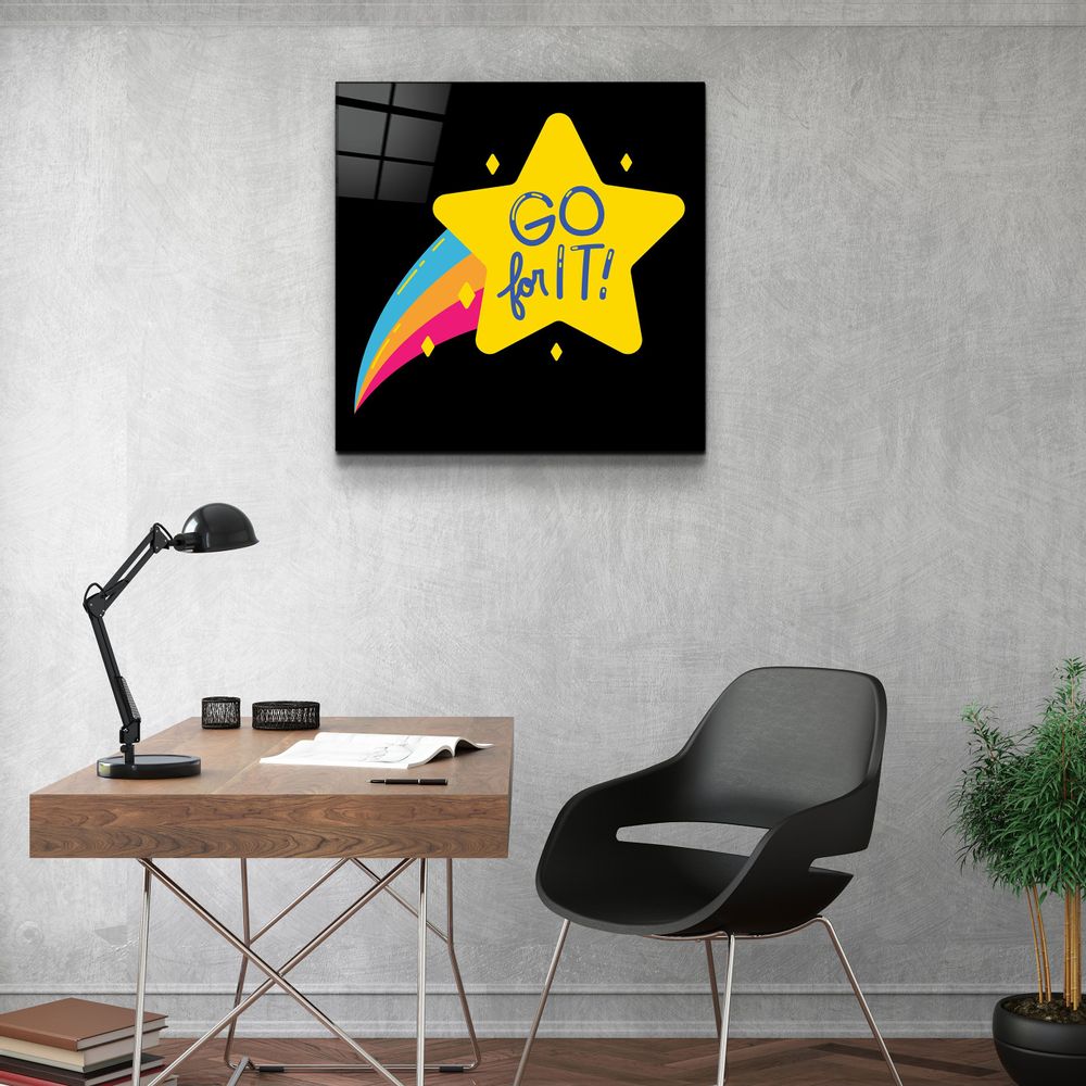Autres décorations murales - ・"Go For It"・Glass Wall Art | Artdesigna Glass Printing Wall Arts. - ARTDESIGNA