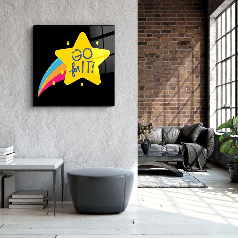 Autres décorations murales - ・"Go For It"・Glass Wall Art | Artdesigna Glass Printing Wall Arts. - ARTDESIGNA