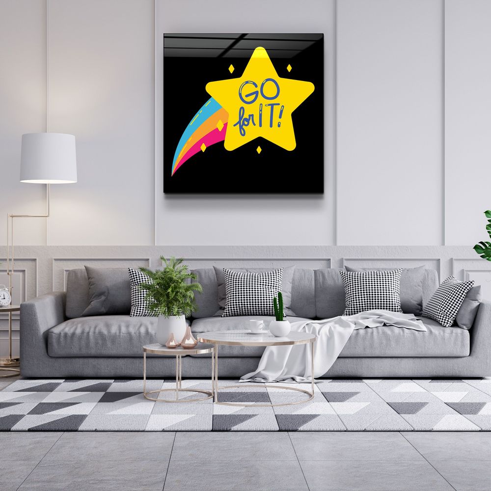 Autres décorations murales - ・"Go For It"・Glass Wall Art | Artdesigna Glass Printing Wall Arts. - ARTDESIGNA