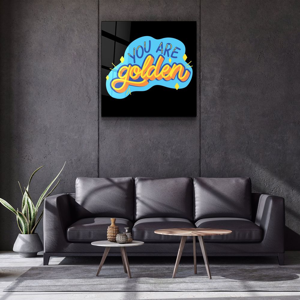 Other wall decoration - ・"You Are Golden"・Glass Wall Art | Artdesigna Glass Printing Wall Arts. - ARTDESIGNA