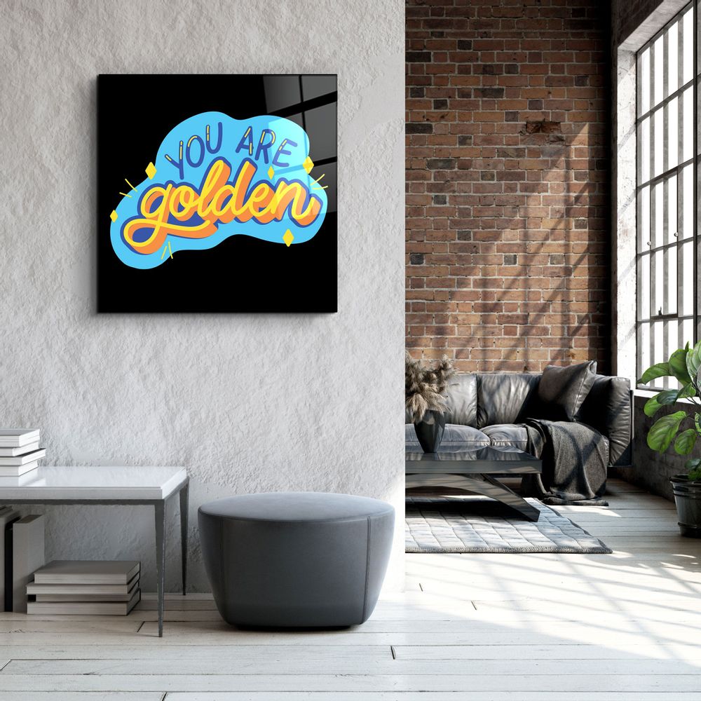 Other wall decoration - ・"You Are Golden"・Glass Wall Art | Artdesigna Glass Printing Wall Arts. - ARTDESIGNA
