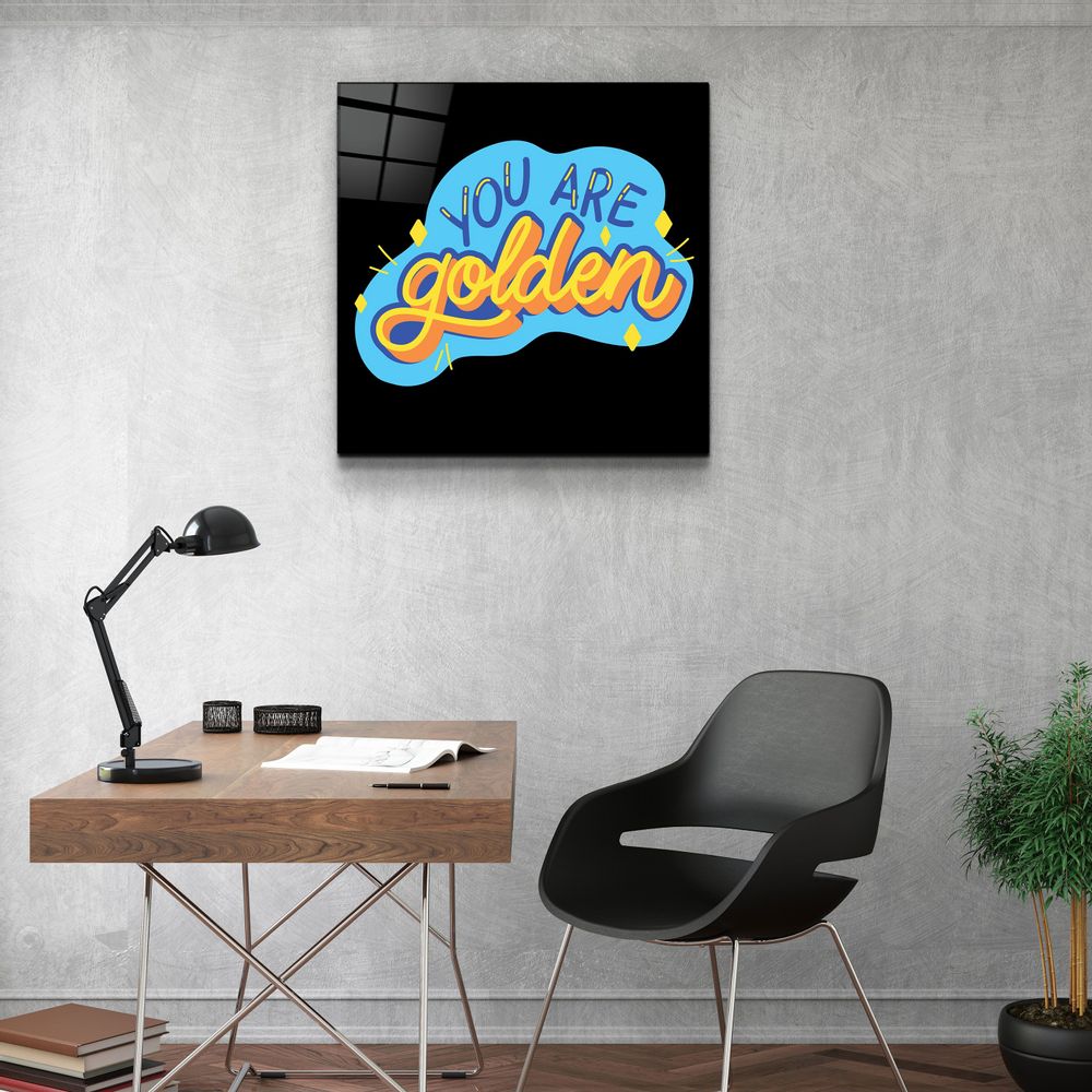 Other wall decoration - ・"You Are Golden"・Glass Wall Art | Artdesigna Glass Printing Wall Arts. - ARTDESIGNA