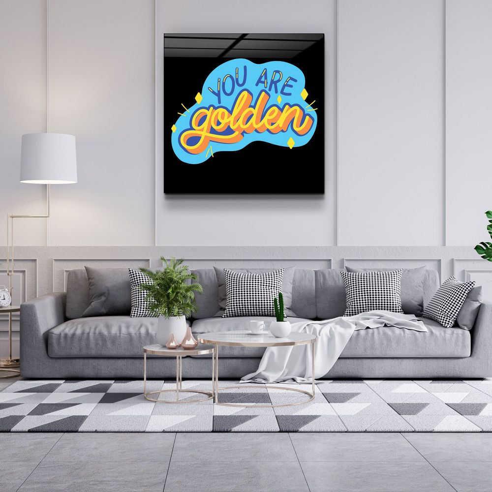 Other wall decoration - ・"You Are Golden"・Glass Wall Art | Artdesigna Glass Printing Wall Arts. - ARTDESIGNA