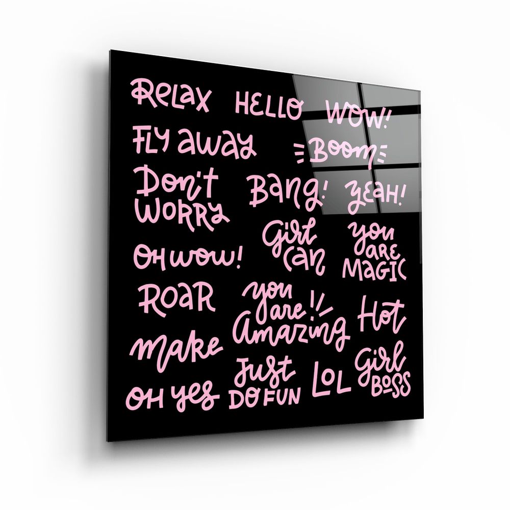 Autres décorations murales - ・"Words and Words"・Glass Wall Art | Artdesigna Glass Printing Wall Arts. - ARTDESIGNA