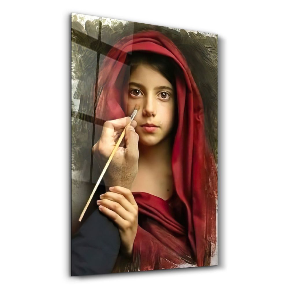 Other wall decoration - Red Dress - Paiting | Glass Wall Art - ARTDESIGNA