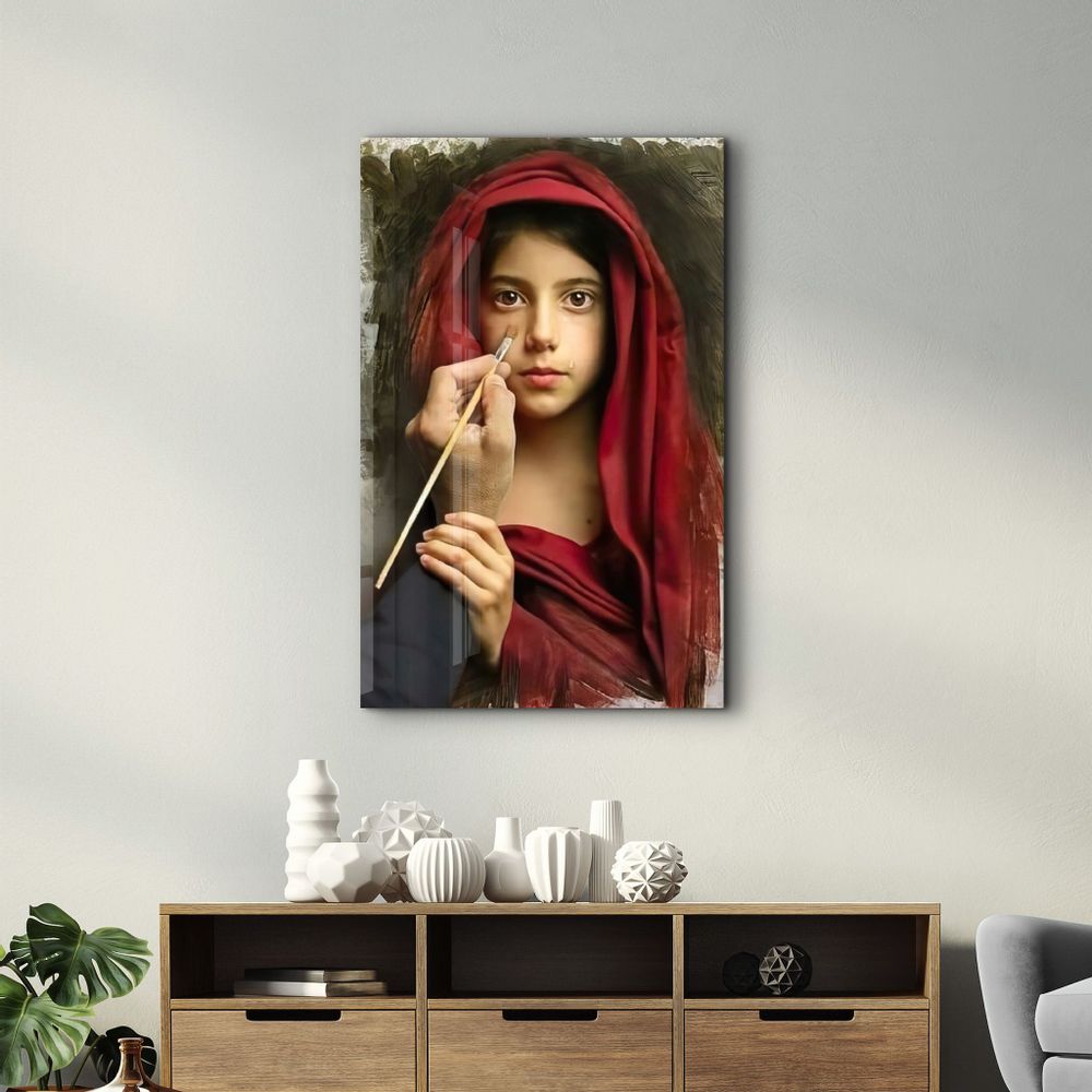 Other wall decoration - Red Dress - Paiting | Glass Wall Art - ARTDESIGNA