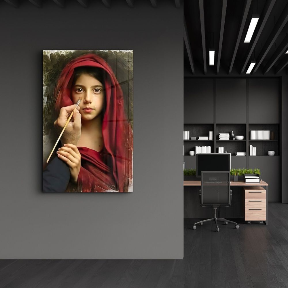 Other wall decoration - Red Dress - Paiting | Glass Wall Art - ARTDESIGNA