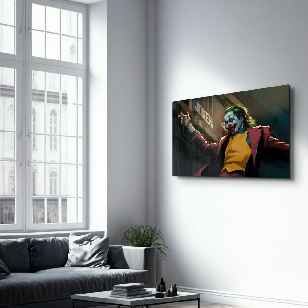 Autres décorations murales - Abstract Joker | Glass Wall Art - ARTDESIGNA