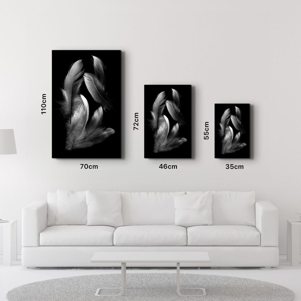 Autres décorations murales - White Feathers 1 | Glass Wall Art - ARTDESIGNA