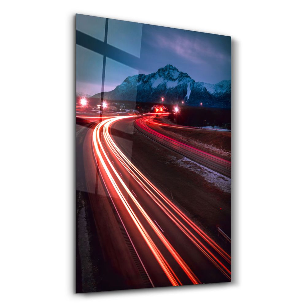 Other wall decoration - Road and Mountains | Glass Wall Art - ARTDESIGNA