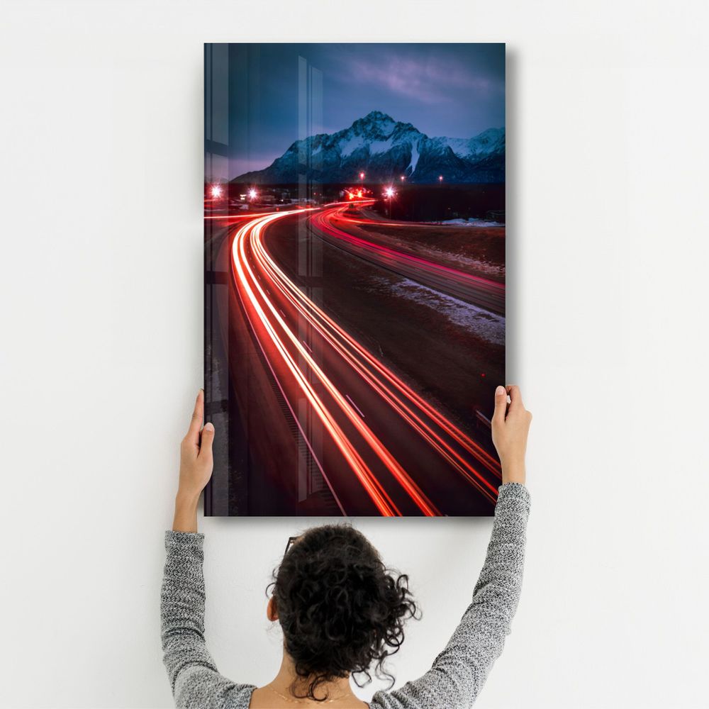 Other wall decoration - Road and Mountains | Glass Wall Art - ARTDESIGNA