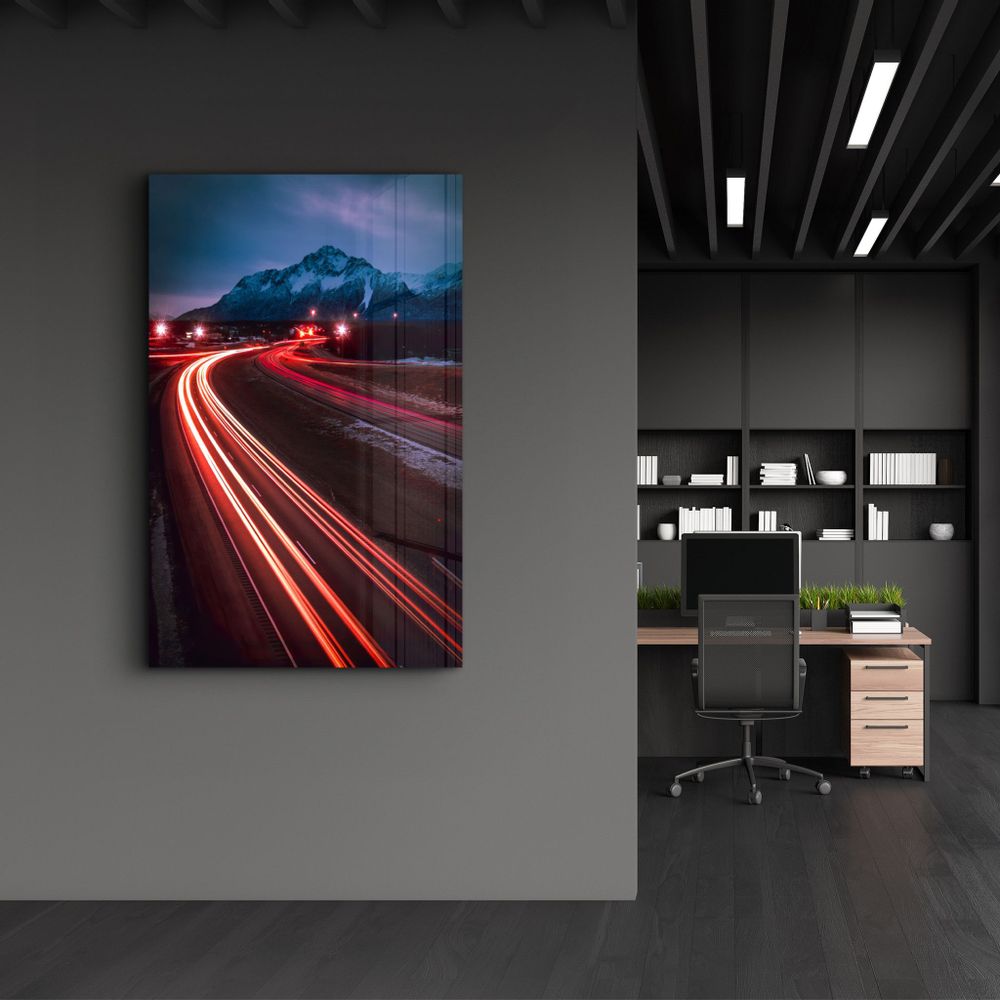 Other wall decoration - Road and Mountains | Glass Wall Art - ARTDESIGNA