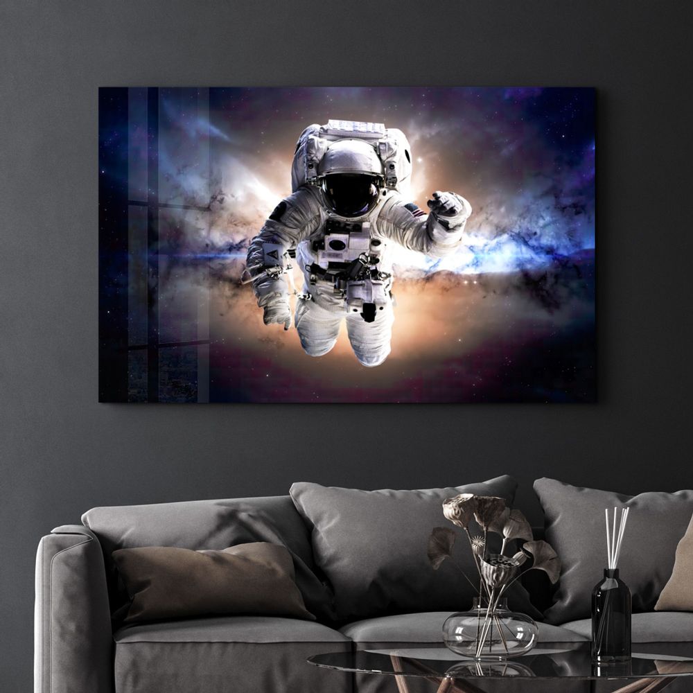 Other wall decoration - Astronaut In the Space | Glass Wall Art - ARTDESIGNA