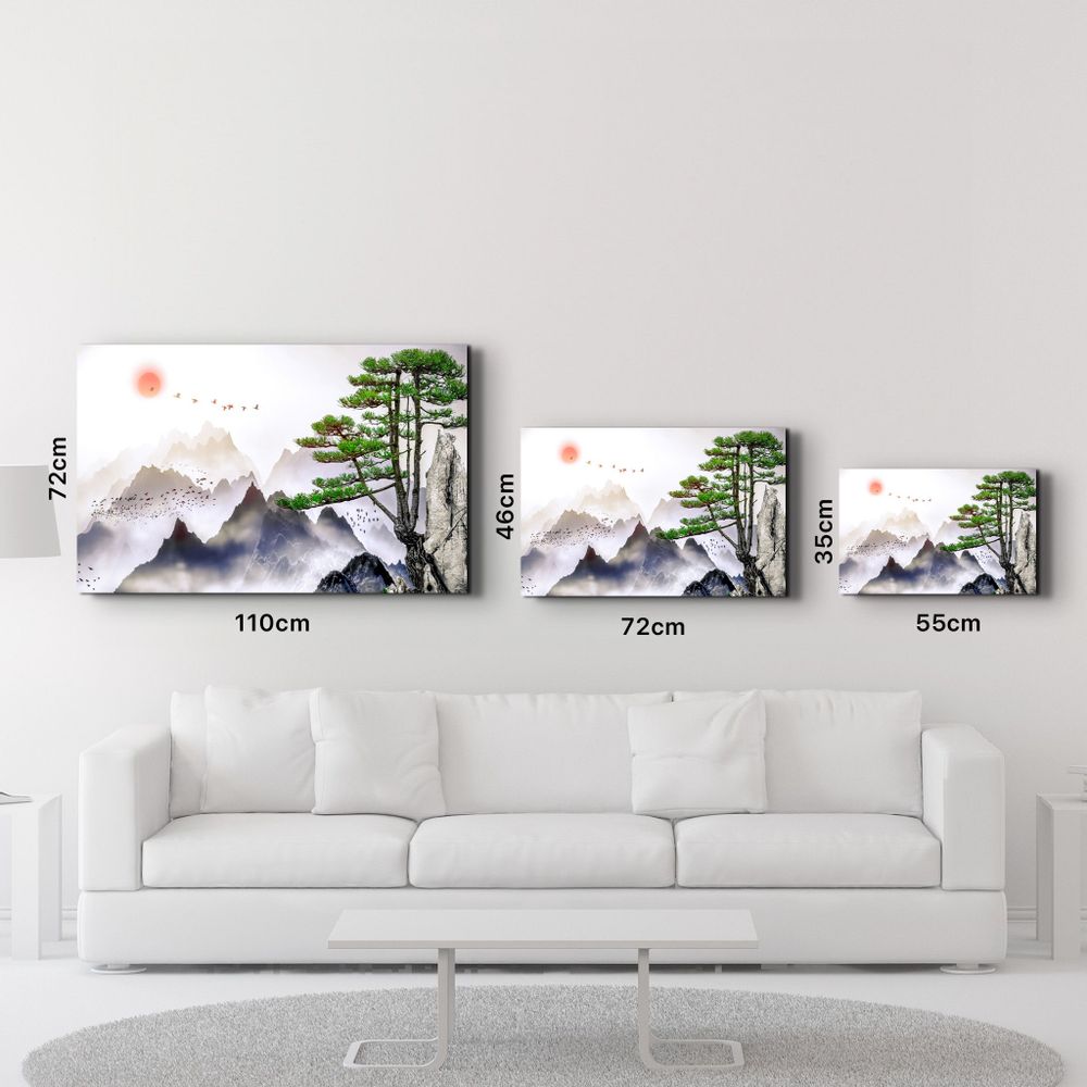 Other wall decoration - Abstract Flying Birds and Sunset | Glass Wall Art - ARTDESIGNA