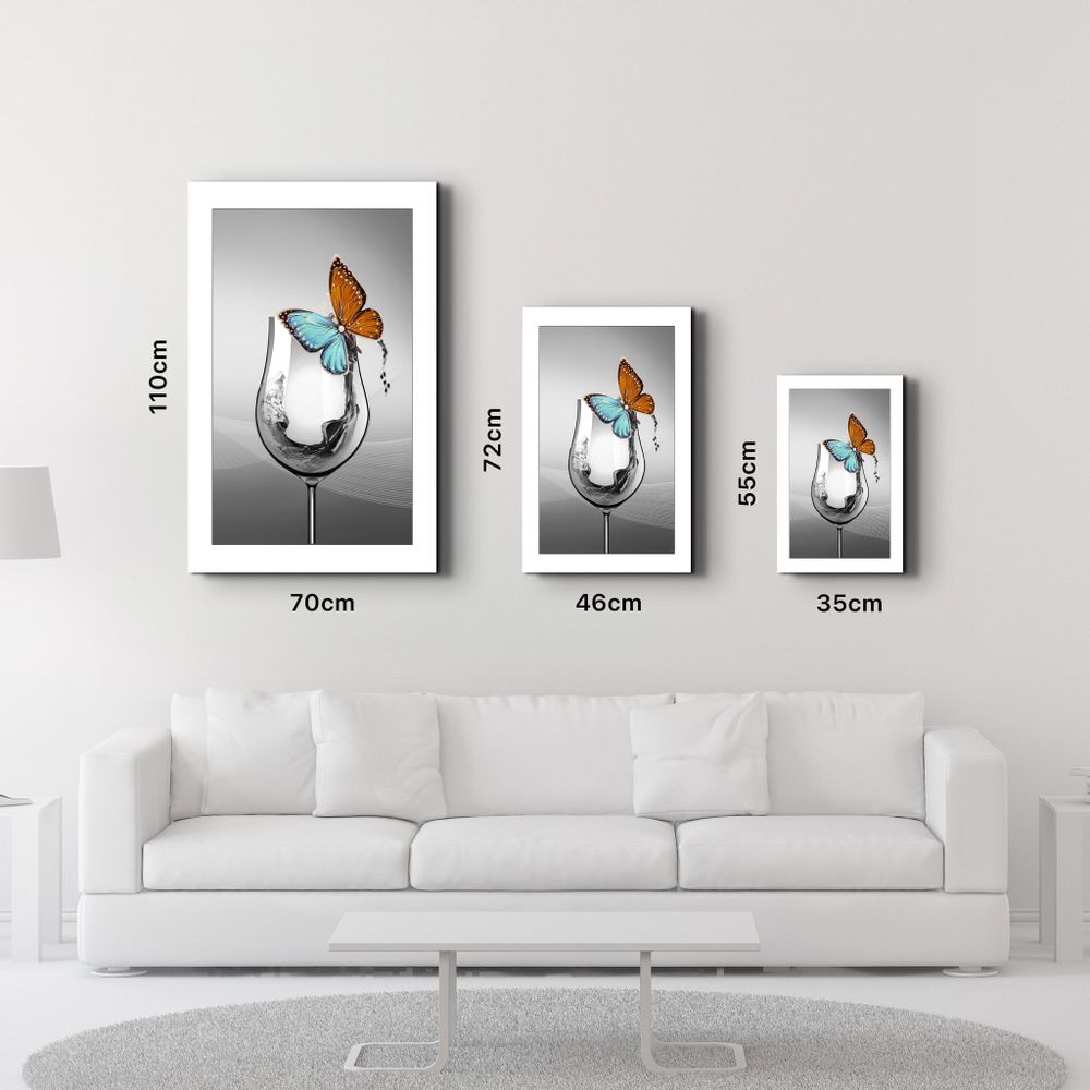 Other wall decoration - Glass and Butterfly | Glass Wall Art - ARTDESIGNA