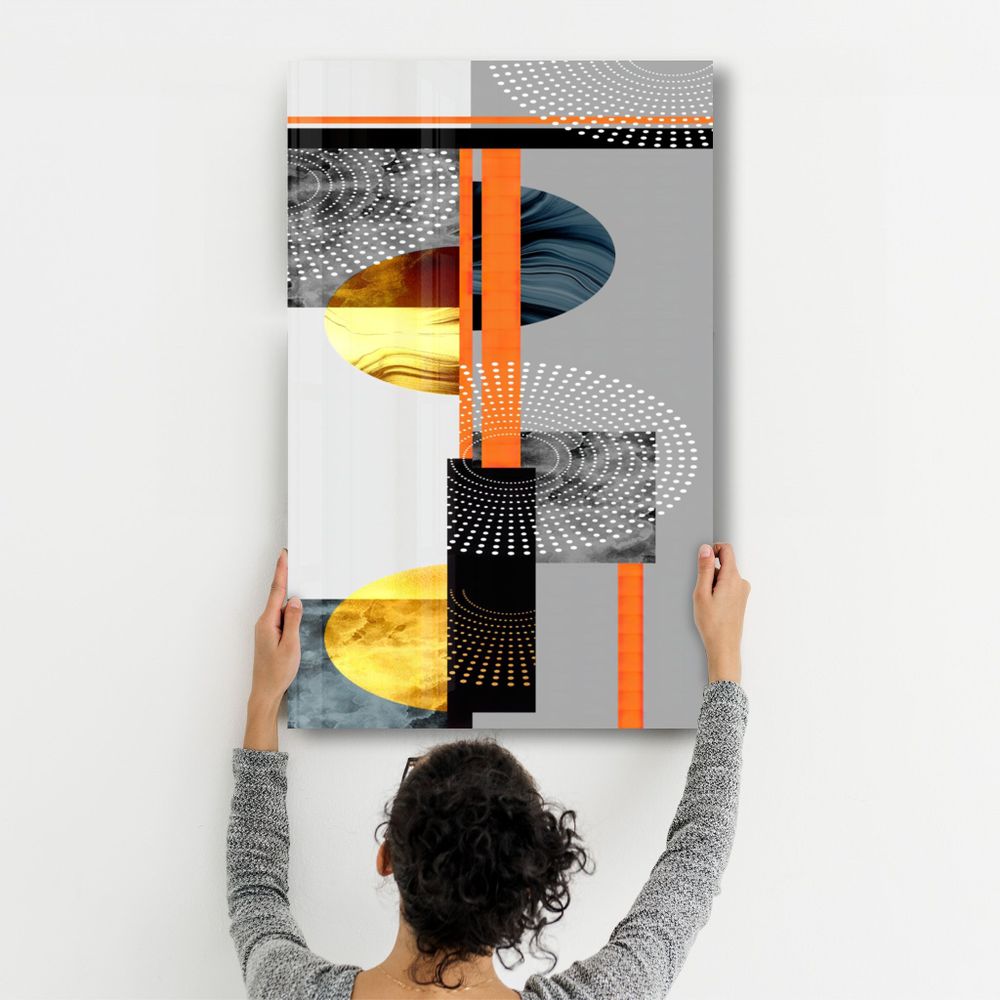 Autres décorations murales - Abstract Shapes 1 | Glass Wall Art - ARTDESIGNA