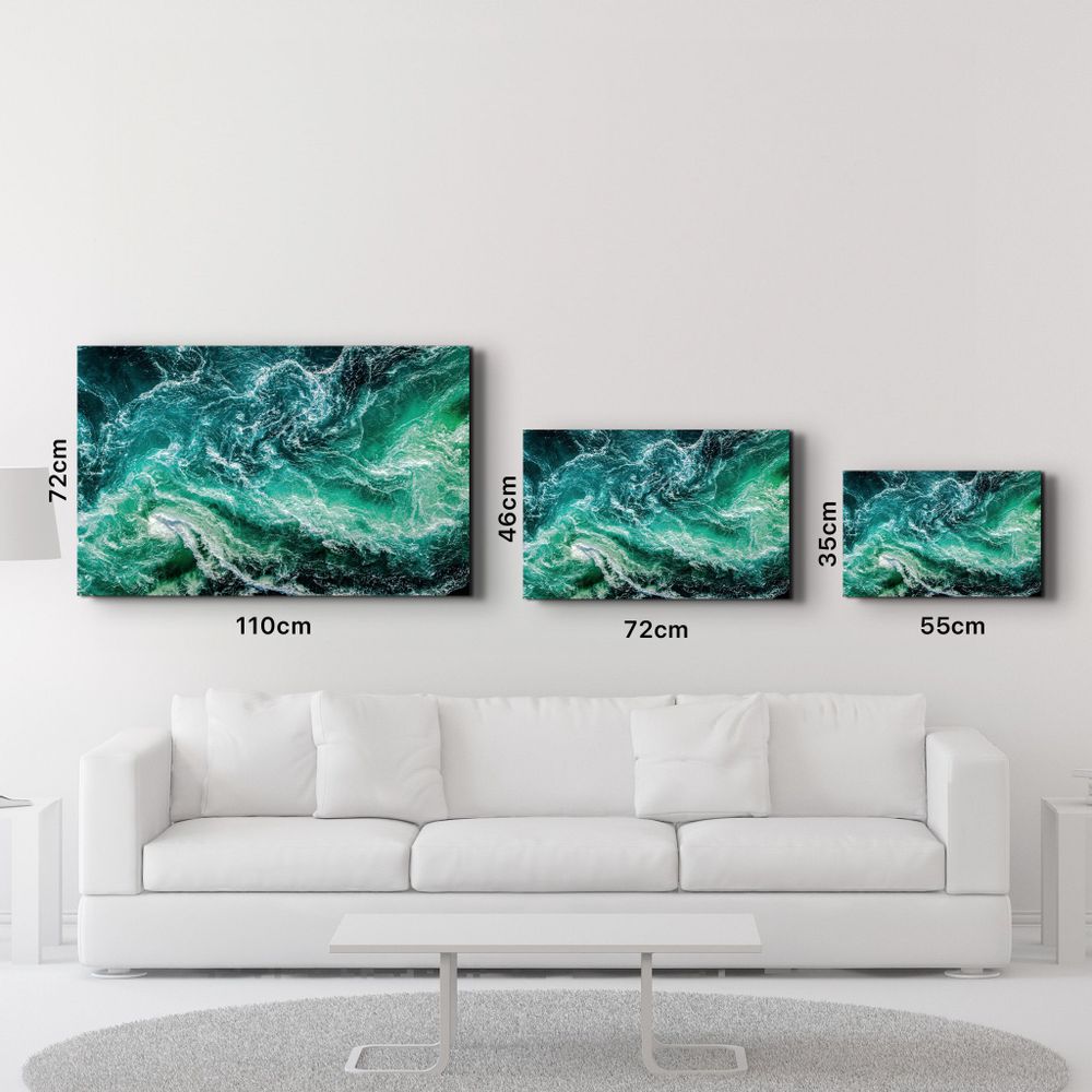 Autres décorations murales - Green Waves | Glass Wall Art - ARTDESIGNA
