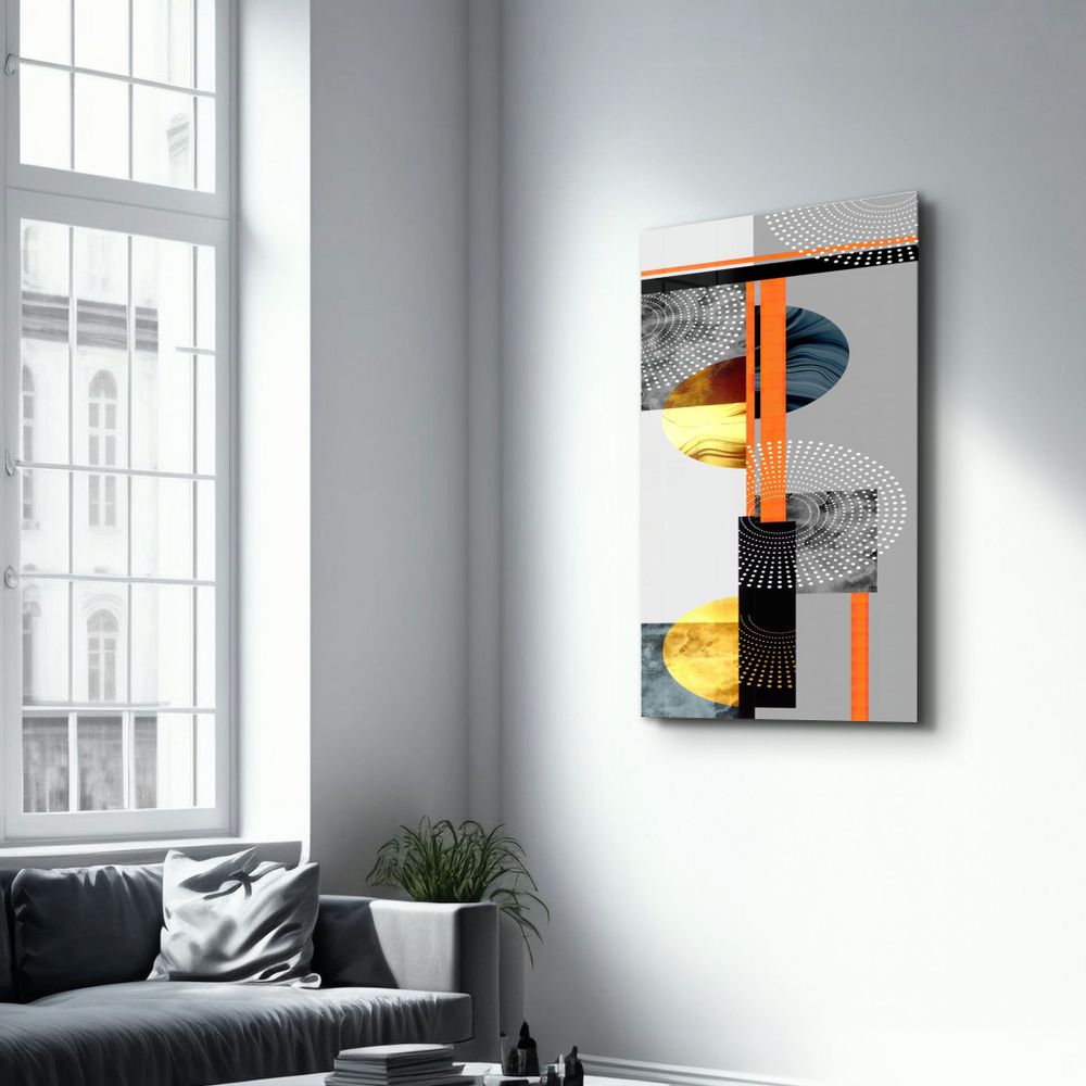 Autres décorations murales - Abstract Shapes 1 | Glass Wall Art - ARTDESIGNA