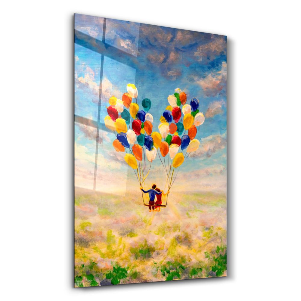 Other wall decoration - Abstract Colorful Baloons | Glass Wall Art - ARTDESIGNA