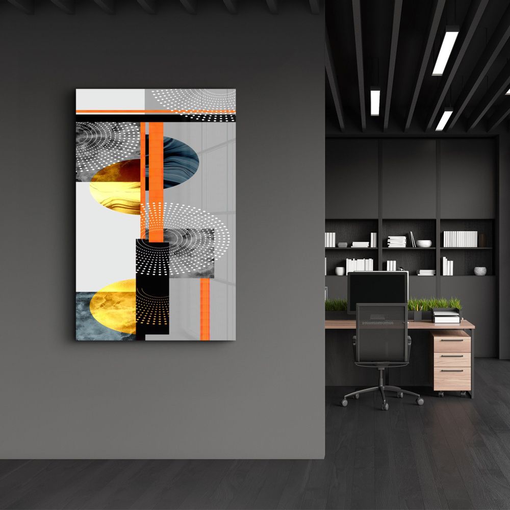 Autres décorations murales - Abstract Shapes 1 | Glass Wall Art - ARTDESIGNA