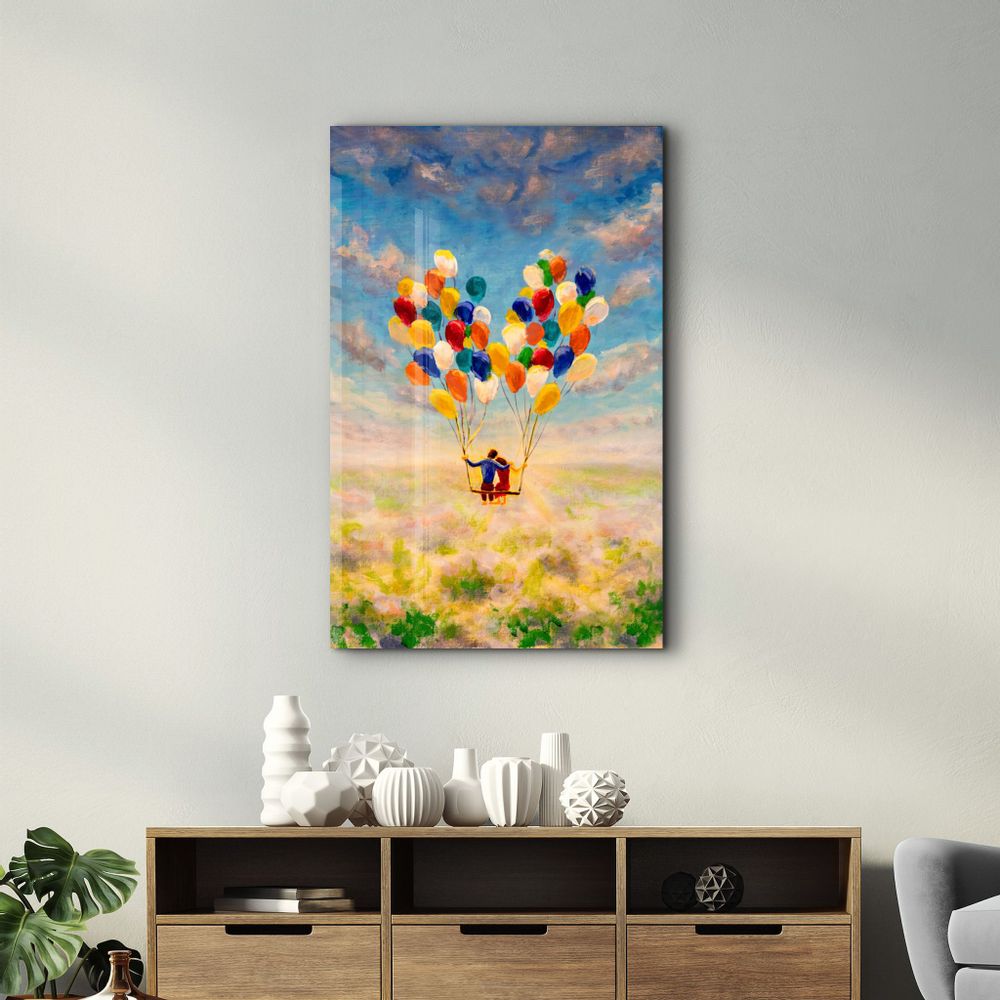 Other wall decoration - Abstract Colorful Baloons | Glass Wall Art - ARTDESIGNA