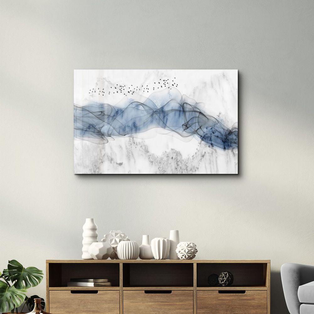 Autres décorations murales - Abstract Flying Birds | Glass Wall Art - ARTDESIGNA