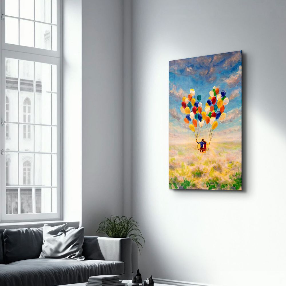 Other wall decoration - Abstract Colorful Baloons | Glass Wall Art - ARTDESIGNA