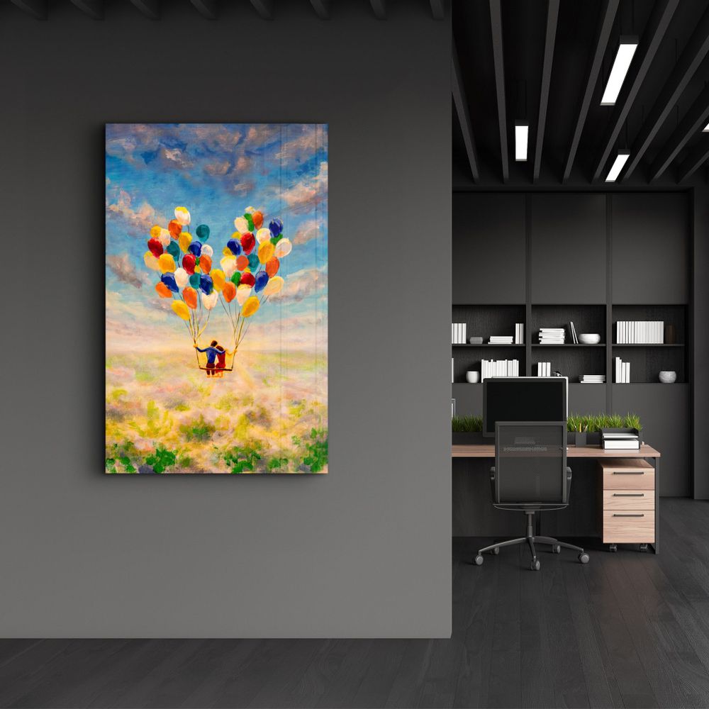 Other wall decoration - Abstract Colorful Baloons | Glass Wall Art - ARTDESIGNA