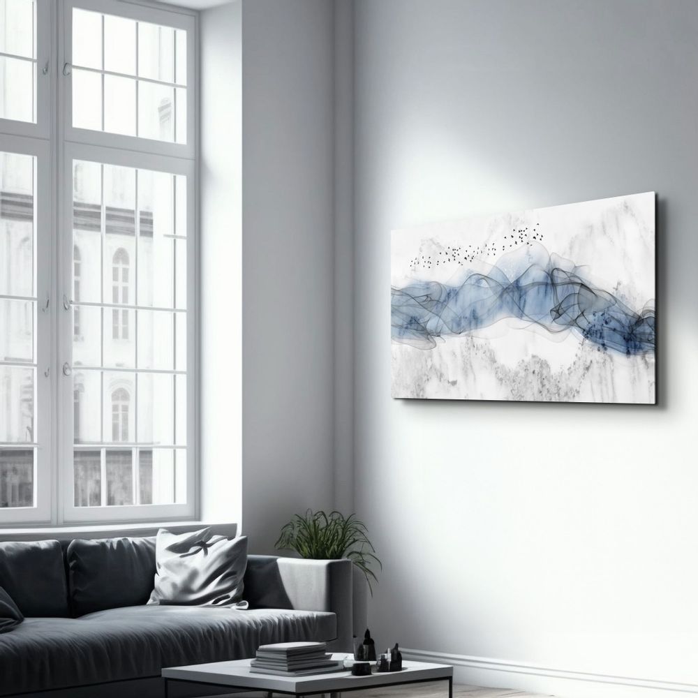 Autres décorations murales - Abstract Flying Birds | Glass Wall Art - ARTDESIGNA