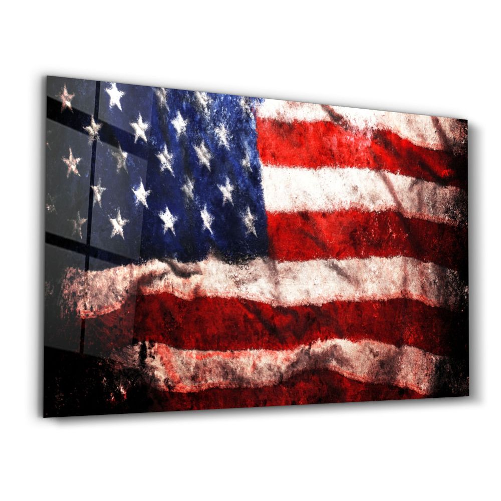Autres décorations murales - Flag of the U.S. 2 | Glass Wall Art - ARTDESIGNA