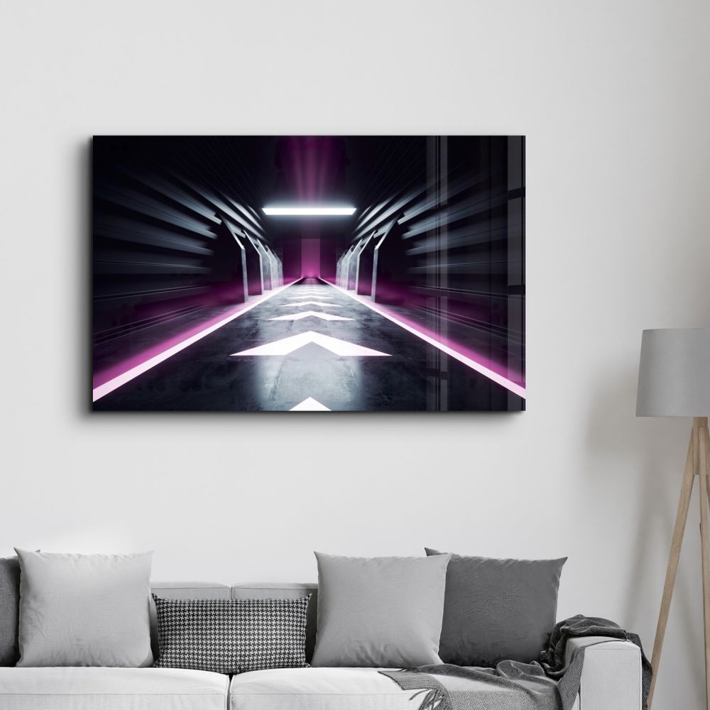Autres décorations murales - Mystic Purple Gate | Glass Wall Art - ARTDESIGNA