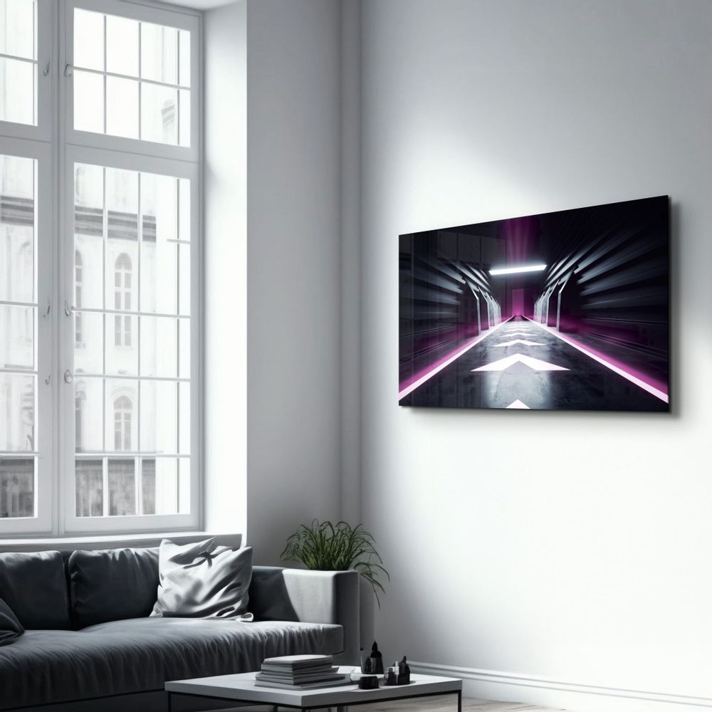 Autres décorations murales - Mystic Purple Gate | Glass Wall Art - ARTDESIGNA