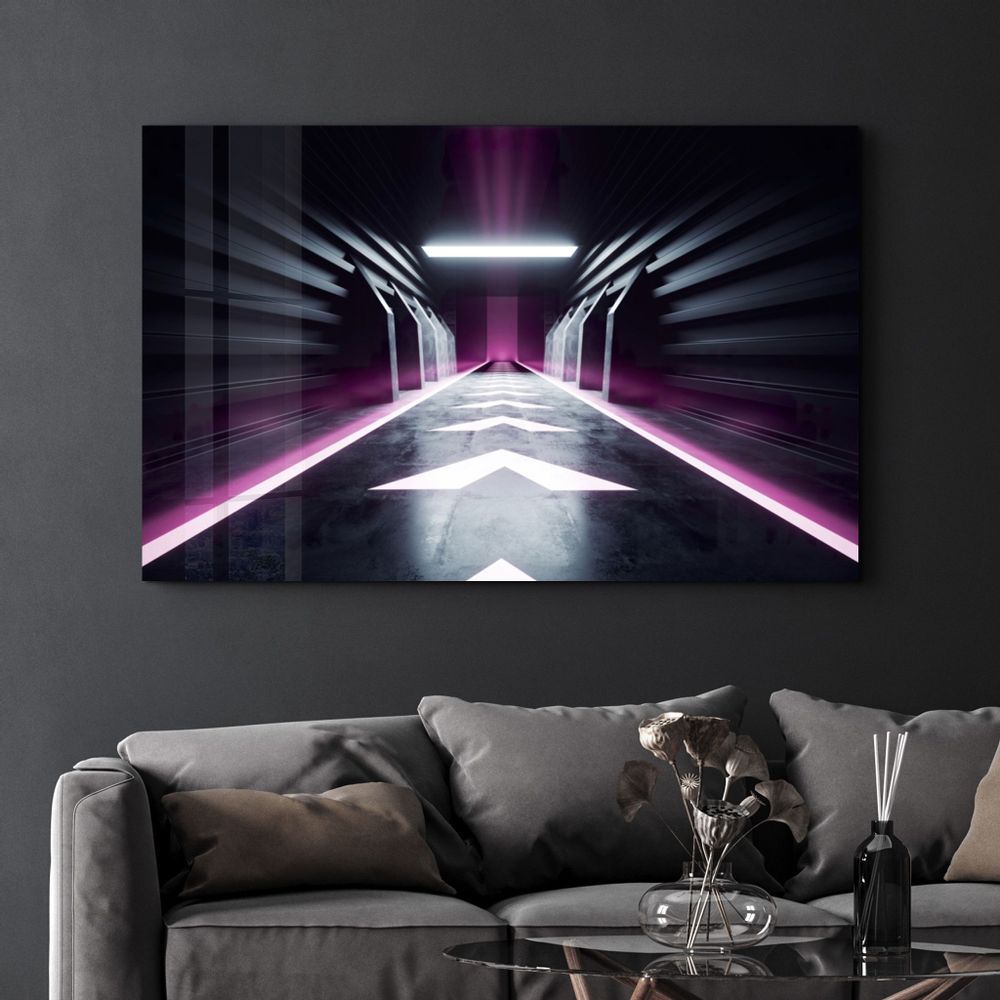 Autres décorations murales - Mystic Purple Gate | Glass Wall Art - ARTDESIGNA