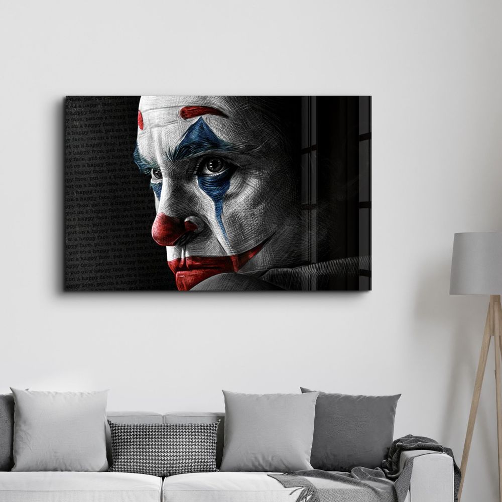 Autres décorations murales - Joker Face | Glass Wall Art - ARTDESIGNA