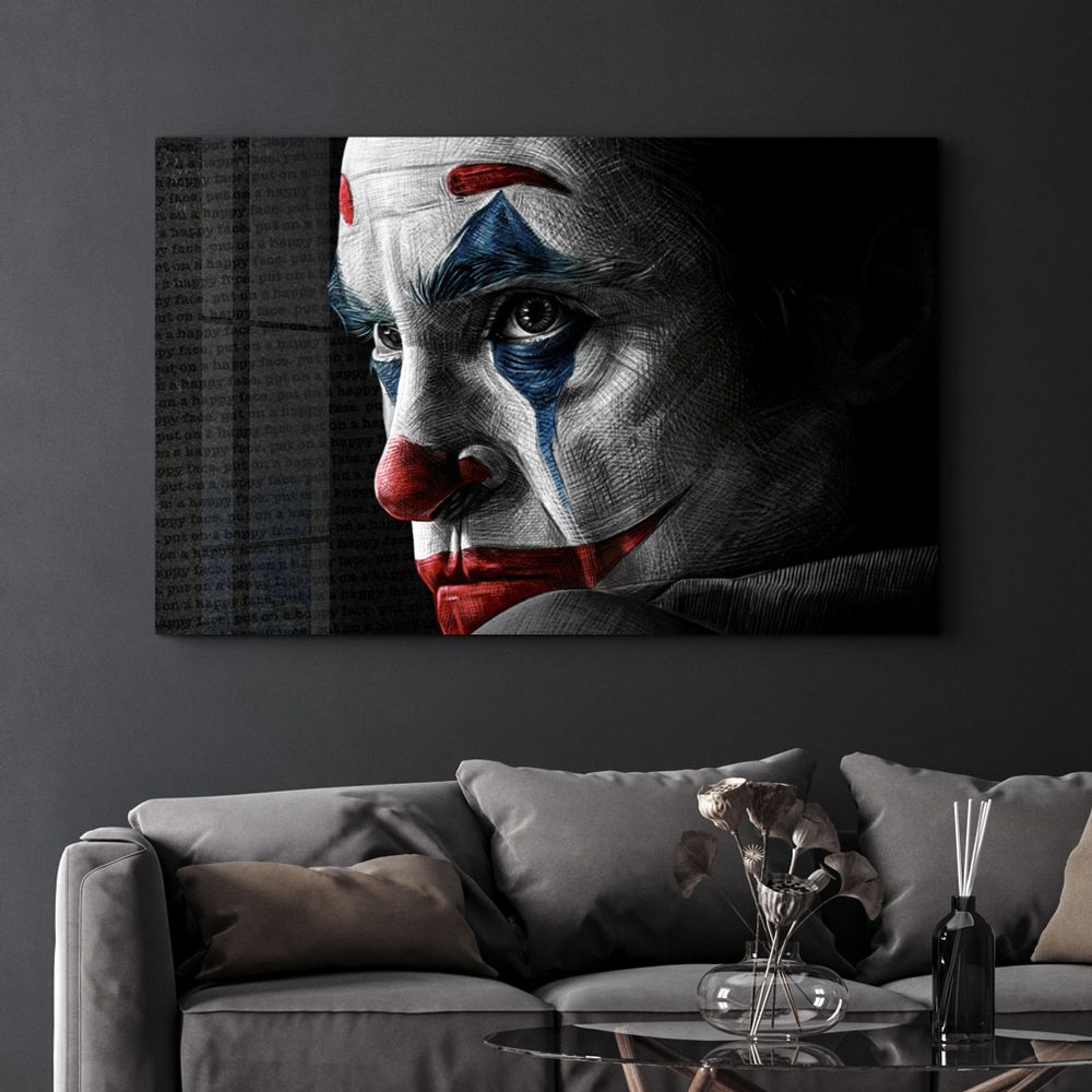Autres décorations murales - Joker Face | Glass Wall Art - ARTDESIGNA