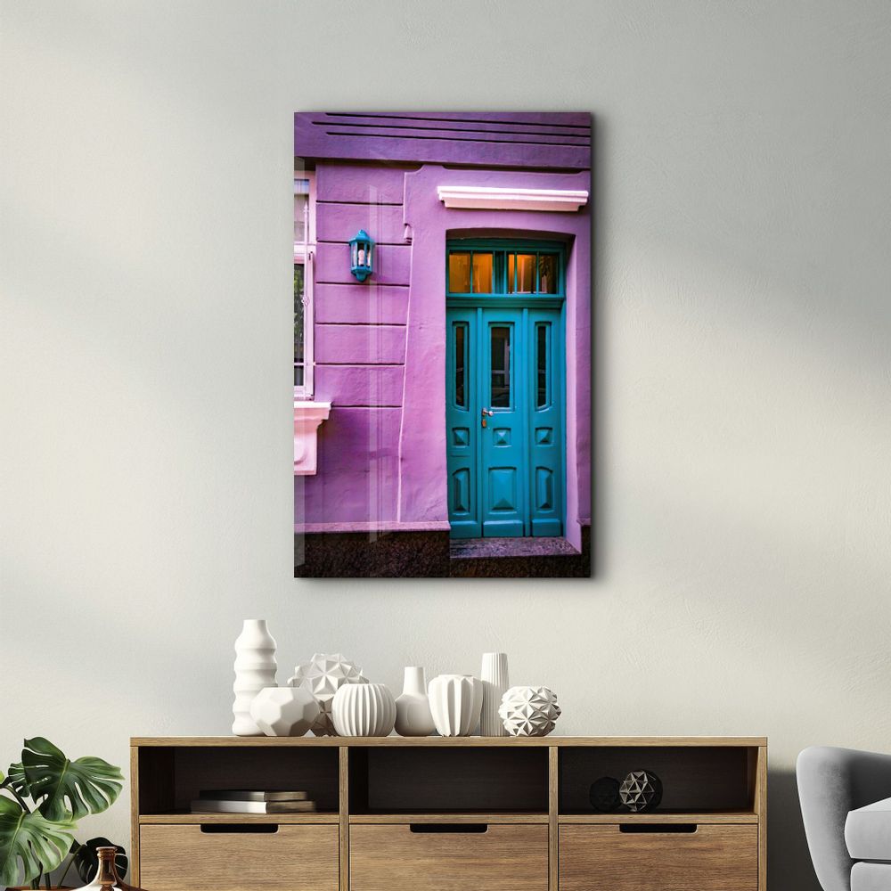 Autres décorations murales - Blue Door | Glass Wall Art - ARTDESIGNA