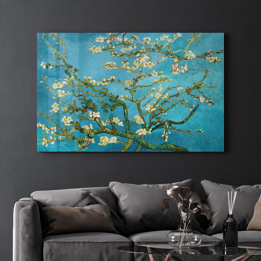 Autres décorations murales - Abstract Flowers 5 | Glass Wall Art - ARTDESIGNA