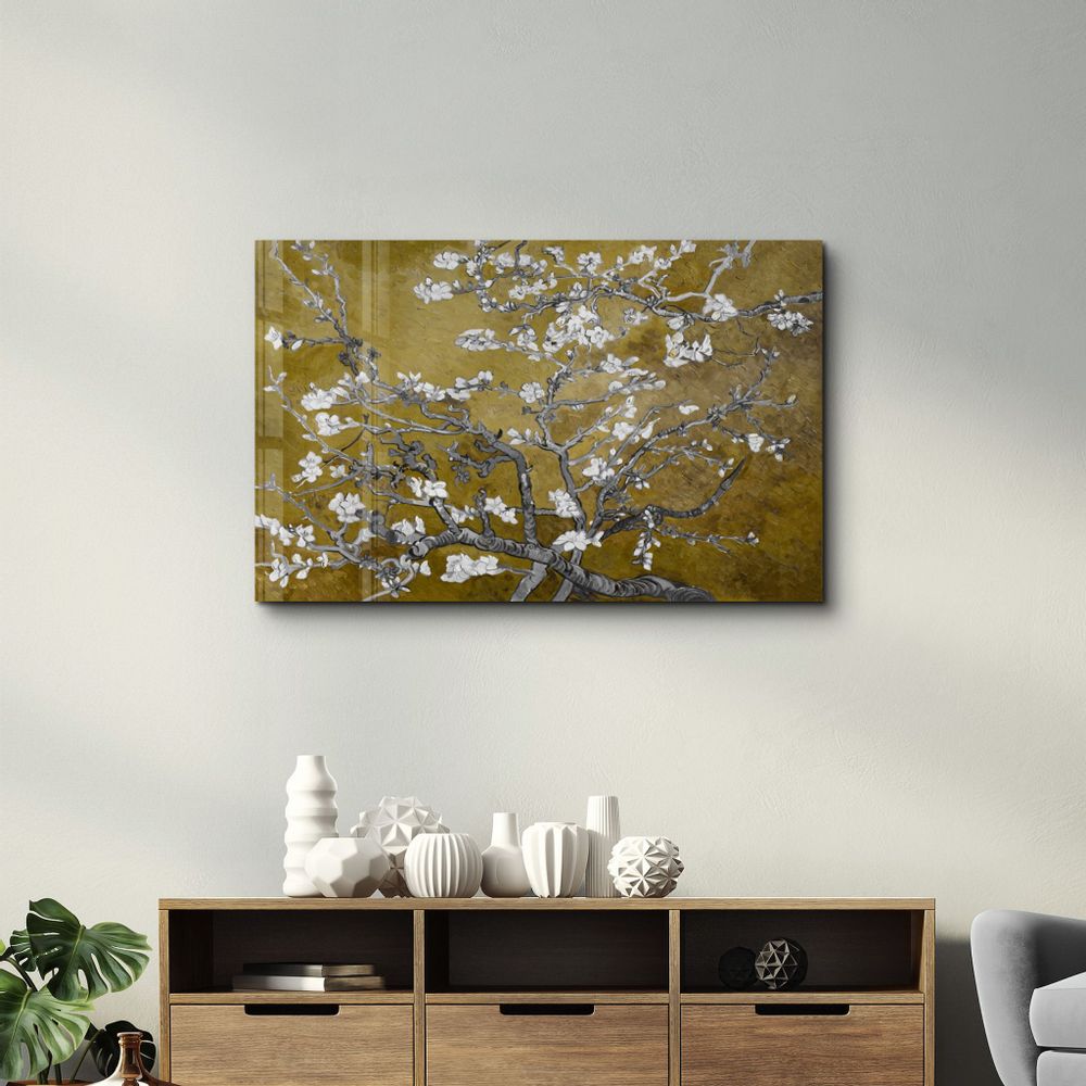 Autres décorations murales - Abstract Flowers V2 1 | Glass Wall Art - ARTDESIGNA